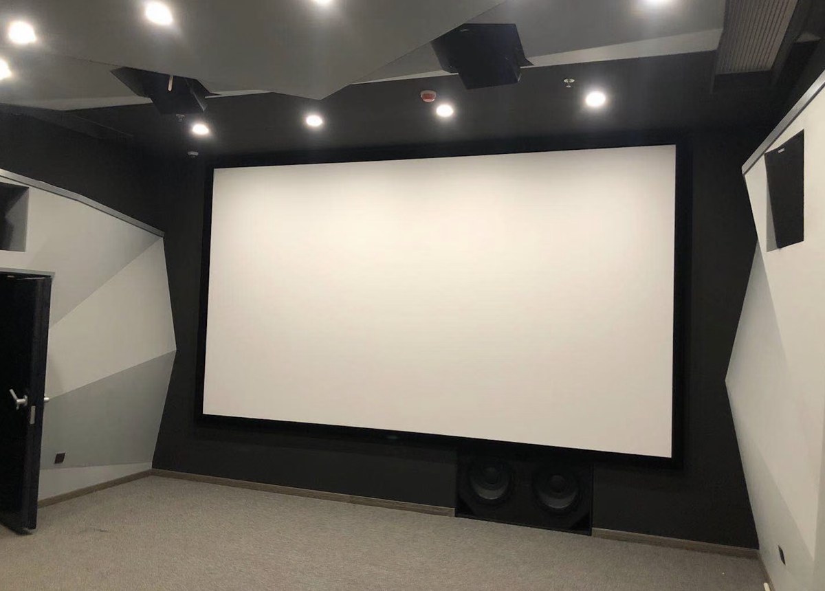 QMJM Cinema Frame Screen – 6.5cm Black Velvet Fixed Frame (Custom Sizes) — projection product available in Dubai