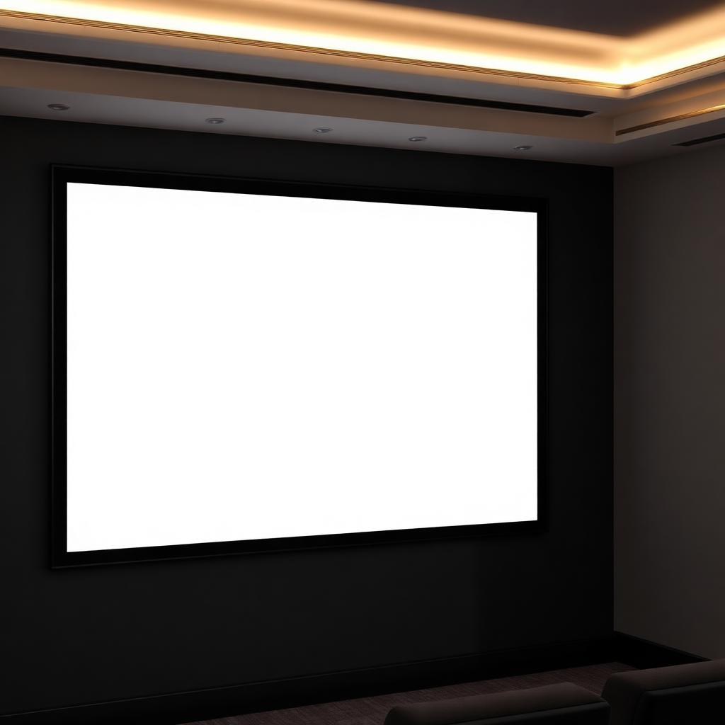 QMJM Cinema Frame Screen 92" 16:9 – 6cm Black Velour Fixed Frame — projection product available in Dubai