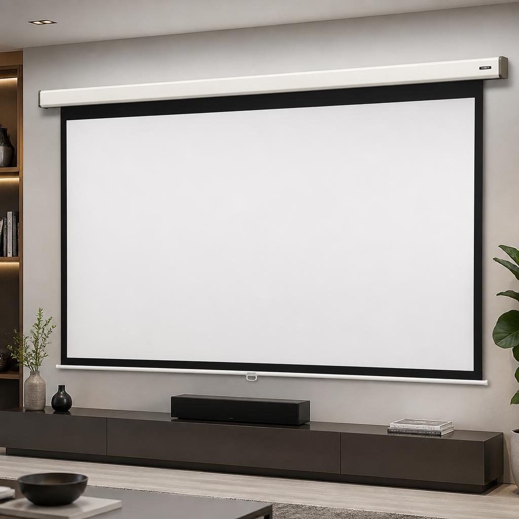 QMJM Cinema Electric Projector Screen 72" 16:9 — projection product available in Dubai